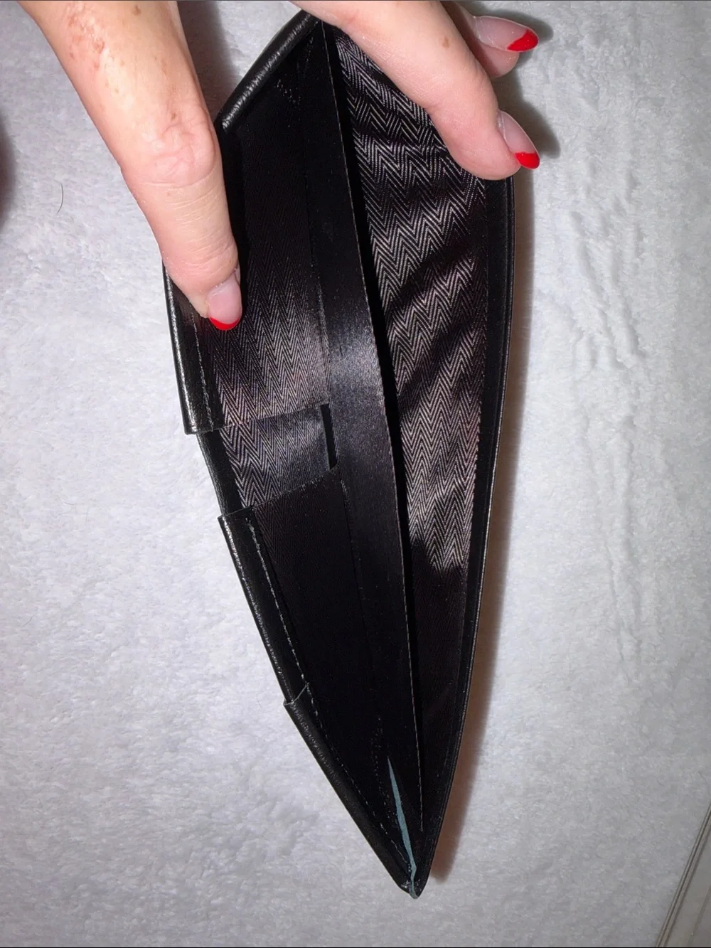 Vintage 1970s LikeNew Ami Black Scot Billfold Wallet - Men's Leather Card Holder